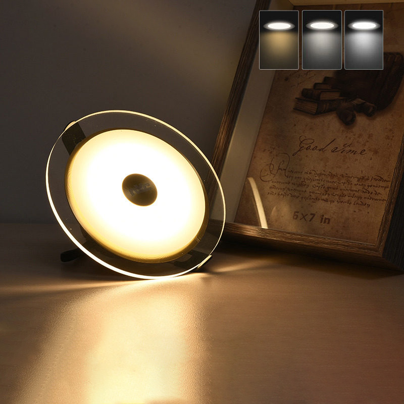 Thunder lighting LED cylinder light 5W embedded tricolour dimming living room chandelier hole light 8 cm spotlight surface ring light transmission