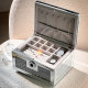 Bittz fingerprint password jewelry storage box high-end exquisite lock jewelry box diamond-mounted multi-layer jewelry safe
