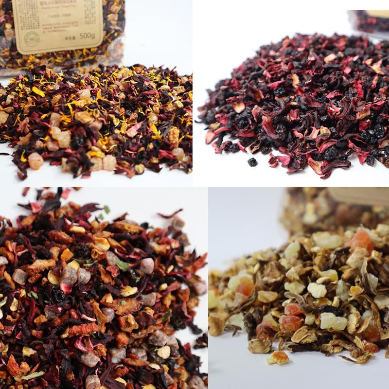 Blueberry Love Fruit Tea in the Same Style as the Scenic Spots, Bagged Fruit Tea, Cold Brew Tea, Mango Passion Fruit Tea, 500g, Free Shipping
