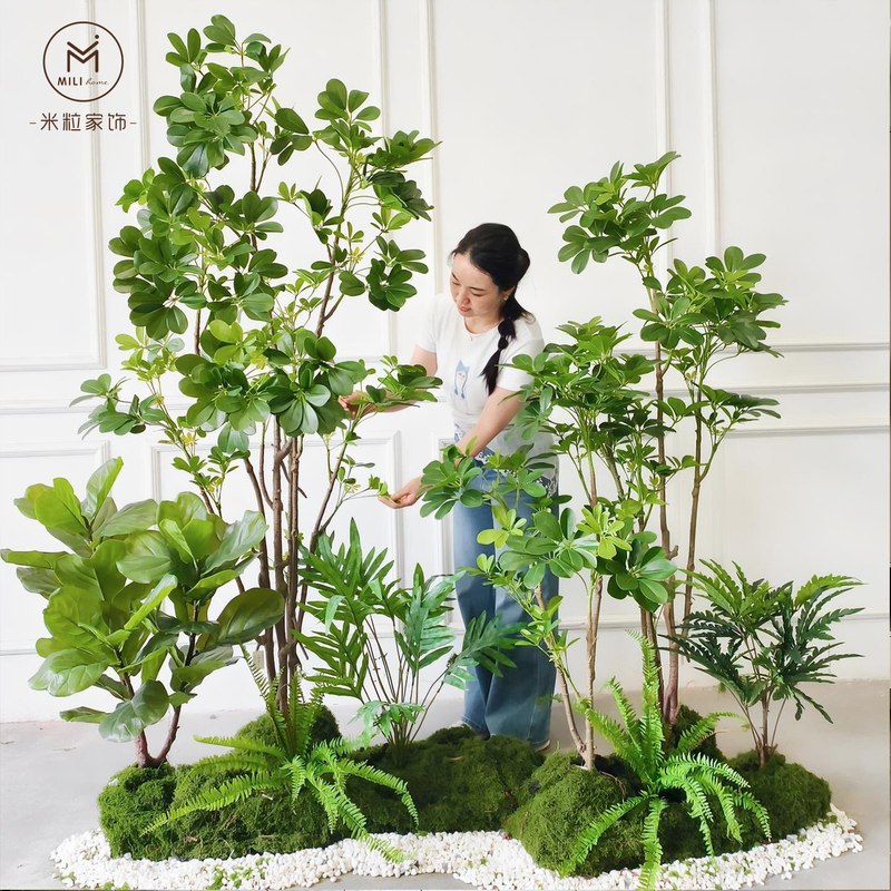 Artificial Green Plant Spathiphyllum Plant Potted Plant High-End Ficus Lyrata Living Room Green Plant Shop Floor Decoration Fake Tree Landscaping Artificial Green Plant Spathiphyllum Plant Potted Plant High-End Ficus Lyrata Living Room Green Plant Shop Floor Decoration Fake Tree Landscaping