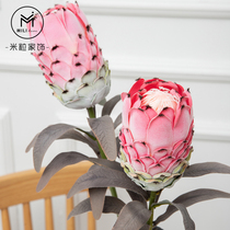 Rice simulation floral art single branch pink imperial flower living room decoration fake flower decoration photography props