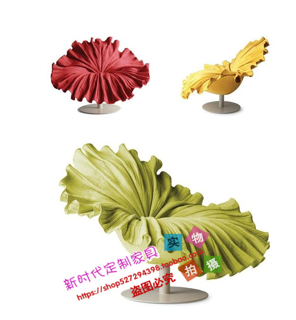 Nhà máy điểm FRP cánh hoa hoa ghế bành đám mây hình dạng giải trí ghế khách sạn mô hình phòng đồ nội thất - Đồ nội thất thiết kế ghế tựa lưng