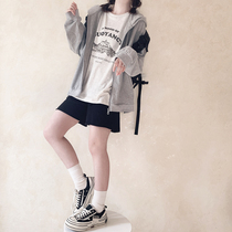 Sport adolescent girls loose straight cylinder casual 100 hitch black curled hair edge tightness waist hair ring shorts W