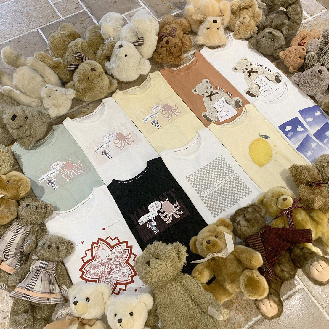 Original White Black Orange Yellow Green T-Shirt H