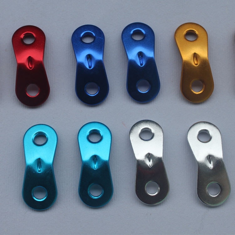 Tent accessories Aluminum alloy two-eye wind rope snap stop piece Tent rope adjustment snap sky screen accessories fixed