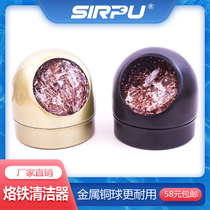 Electric soldering iron head cleaning seat steel wire ball cleaner with base tin mesh cleaner soldering iron mouth welding clean ball