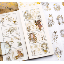 Letter Lovers PET Scotch tape Muchagoth fingertips Venus Vinas Vino gilded hand account decoration set