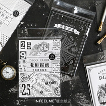 Infeel Me can write background stickers retro newspaper dark fairy tale Planet DIY hand account decoration base