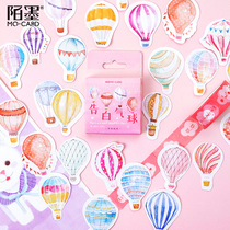 Mo ink box sticker confession balloon dream colorful hot air balloon DIY hand account decoration self-adhesive sealing paste
