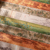Jiangshan picturesque ancient style famous painting and paper tape long cycle Qingming Shanghe map thousands of miles of rivers and mountains hand account decorative stickers