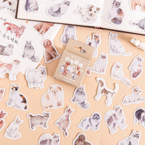 Stranger box sticker soft glutinous pet cute pet cat cat dog handbook decorated adhesive seal pattern