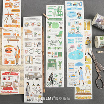 Sub-packed Infeel me oxygen diary and paper tape girl life daily colorful illustration hand account material