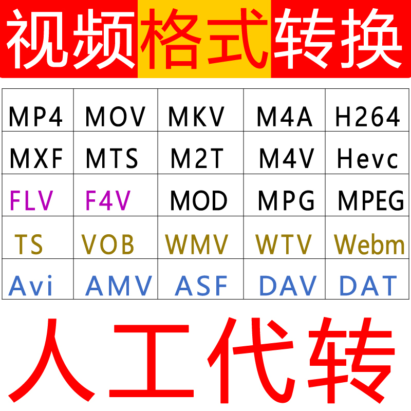 Artificial Video Format Conversion Mov to Mp4 Qsvm4S Flv Format Avi Audio and Video Hevc Video Files