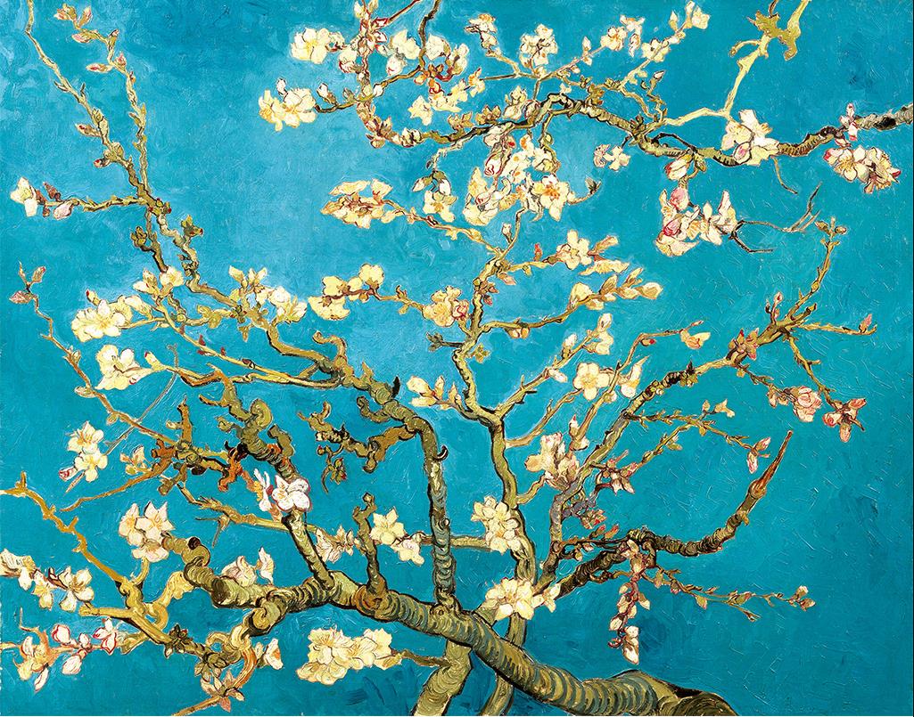 杏花梵高名作油画