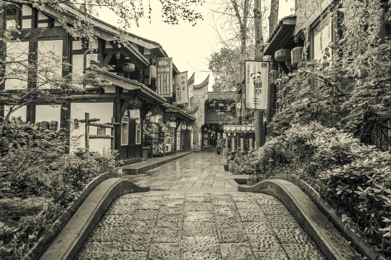 古成都街景怀旧风