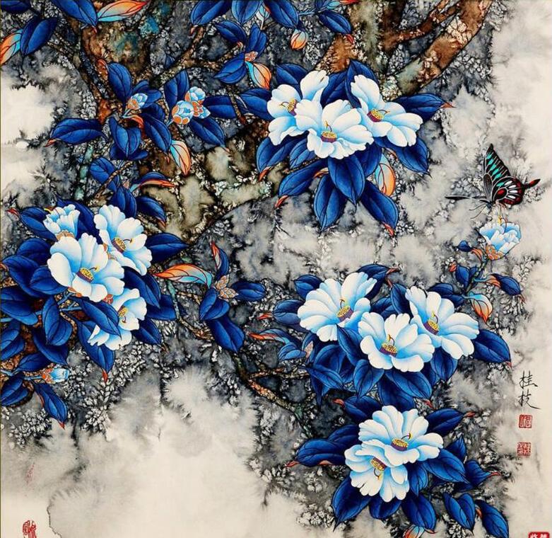 工笔画,工笔花,