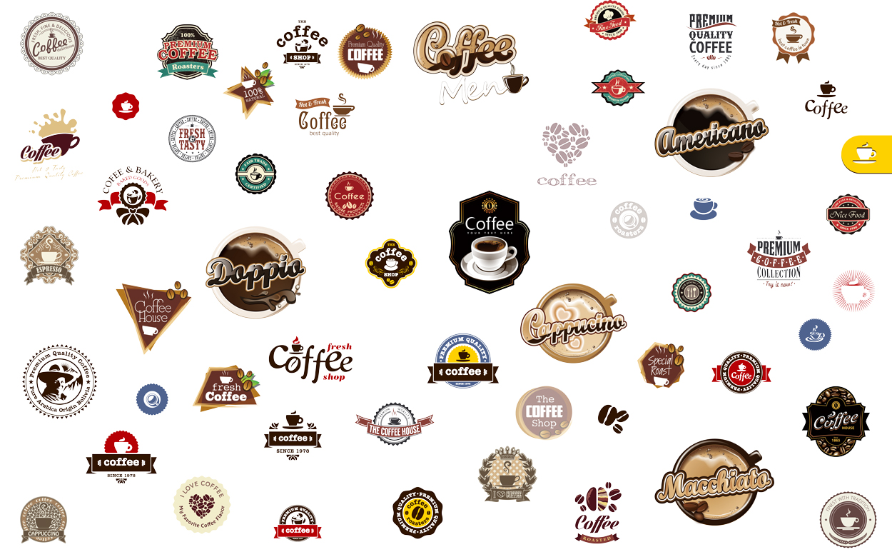 咖啡复古商标餐厅