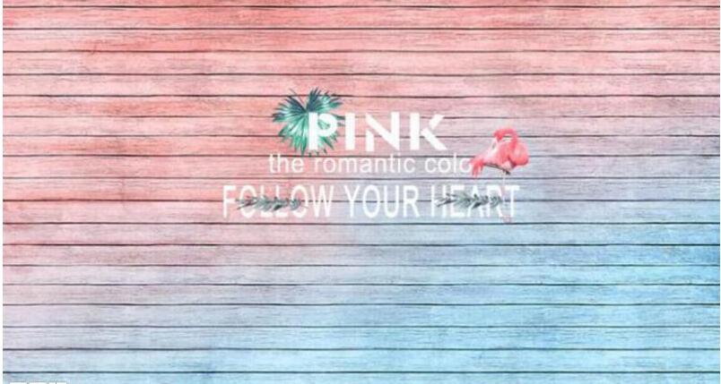 欧式渐变粉色木纹