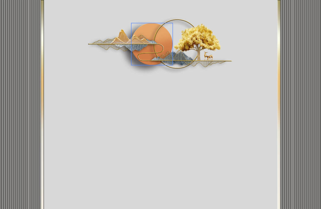 现代简约格栅麋鹿