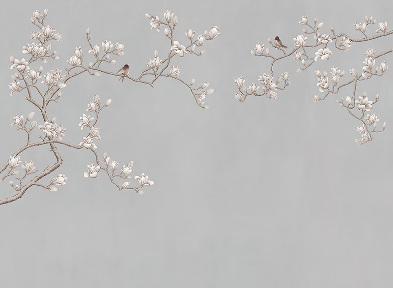 新中式花鸟背景墙