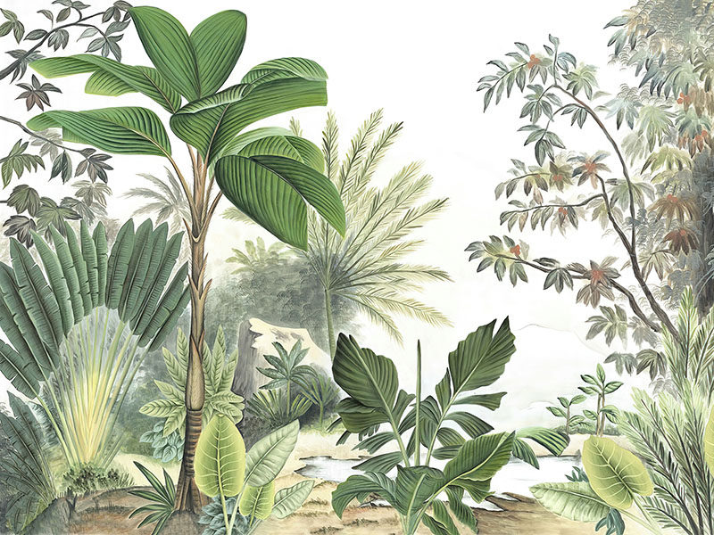 背景墙热带雨林植