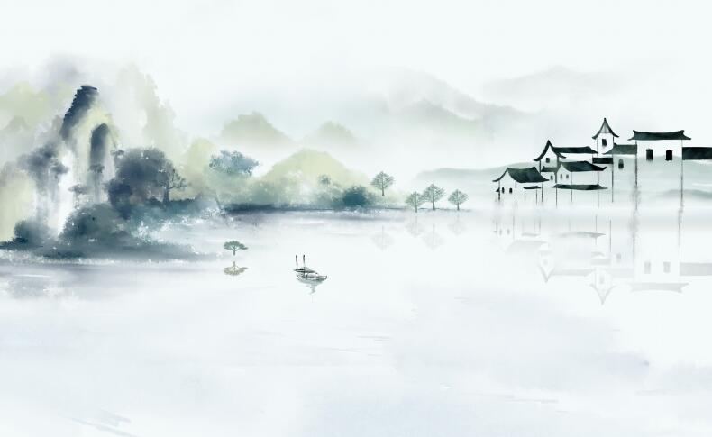 新中式 建筑 山