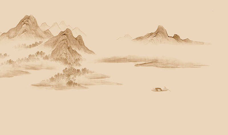 新中式复古水墨山