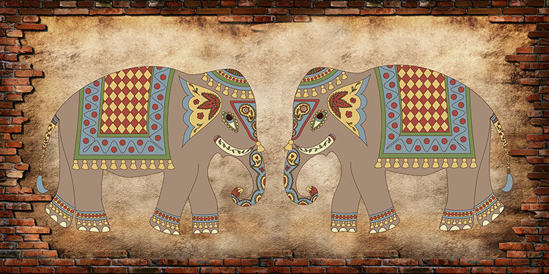 现代简约印度大象