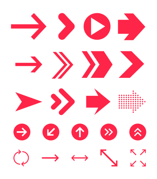 红色箭头素材背景