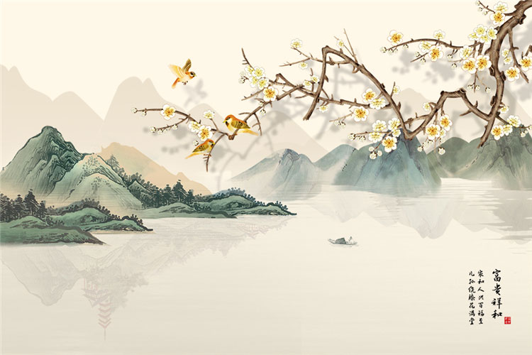 新中式意境复古山