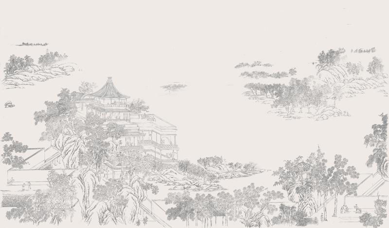 背景墙新中式复古