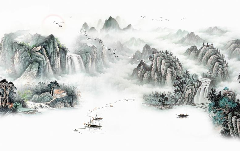新中式抽象禅意水