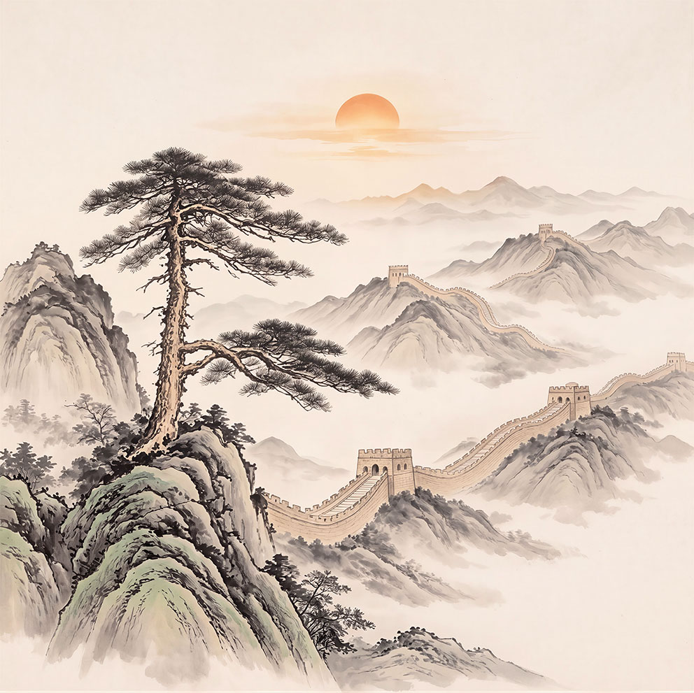 新中式复古山水背
