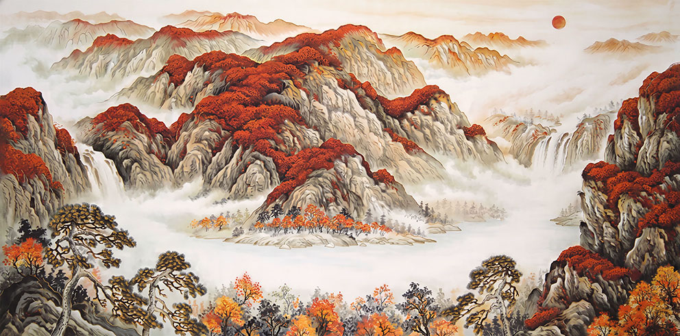新中式山水鸿运当