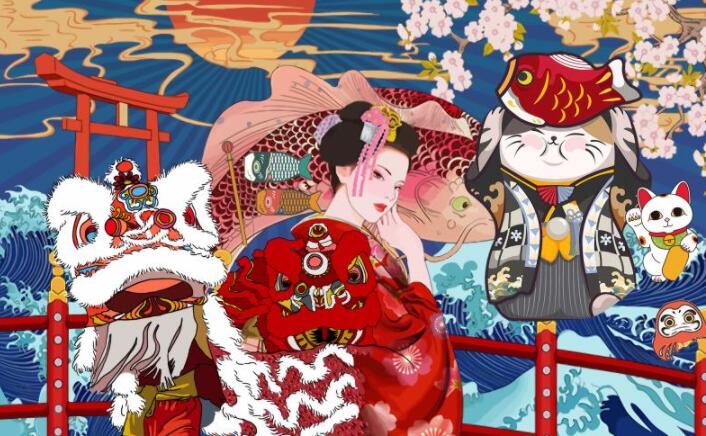 日式浮世绘和风仕