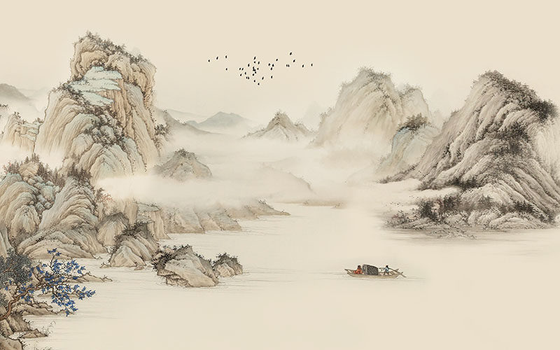 背景墙新中式复古