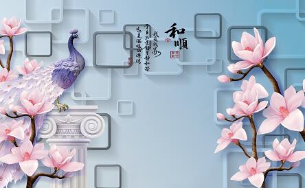 和顺玉兰花孔雀背