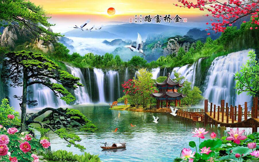 风水山水装饰画电