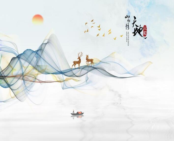 新中式山水大理石