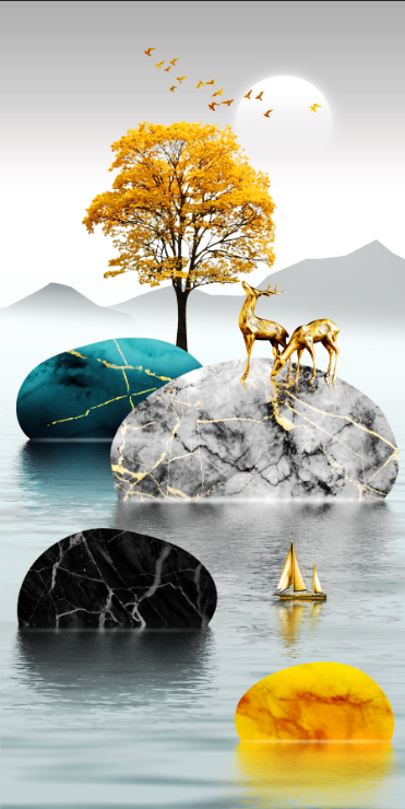 现代简约玄关时来