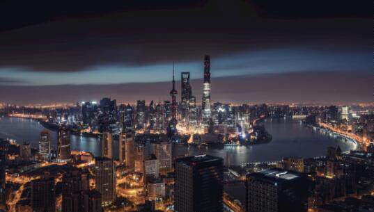 上海外滩陆家嘴夜