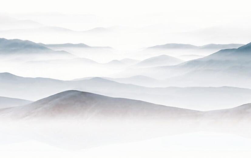 简约新中式水墨山