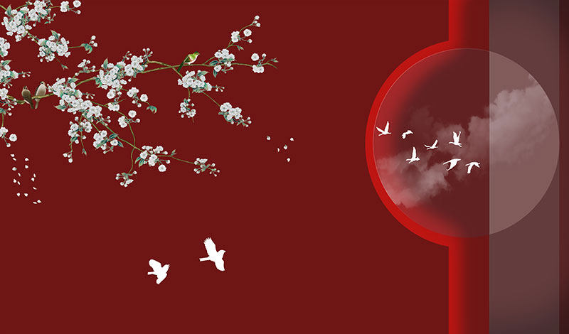 背景墙新中式故宫