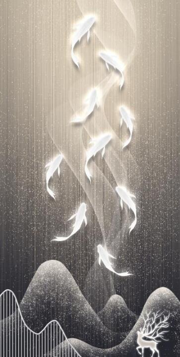玄关背景墙壁画发