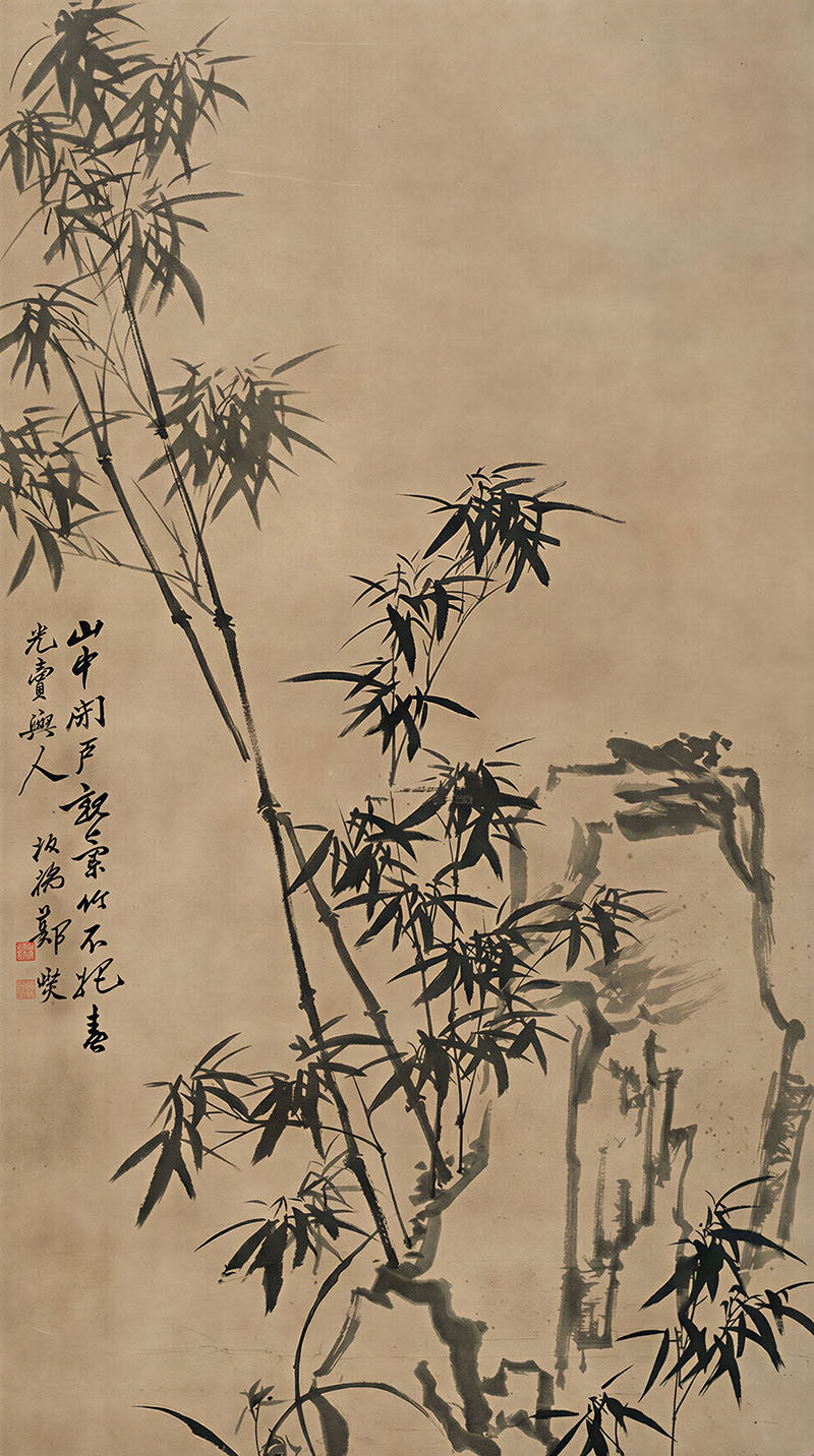 背景墙新中式水墨