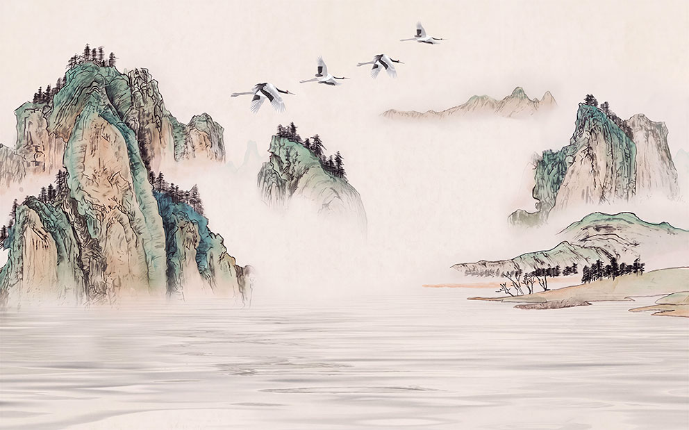 新中式复古山水背