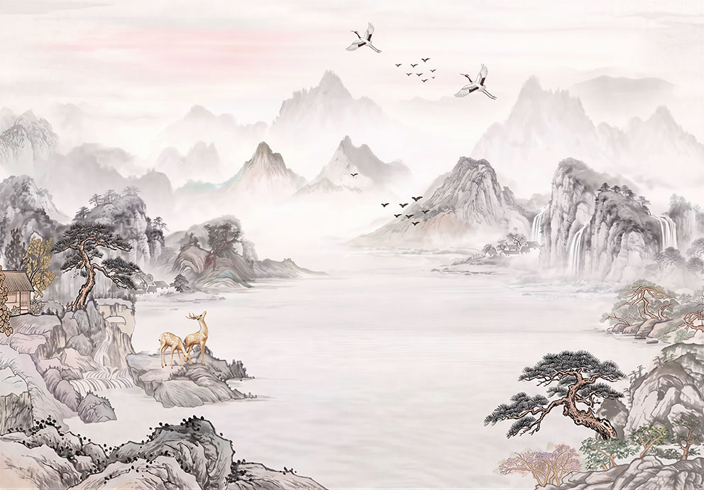 新中式复古山水背