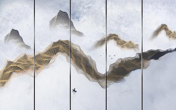 蓝色简约创意抽象