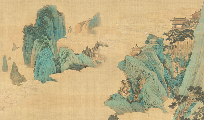 新中式背景墙山水