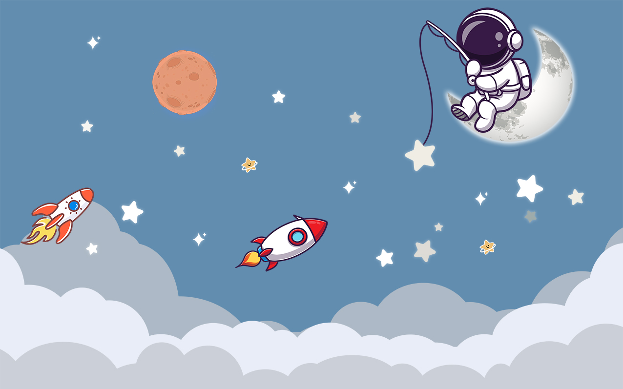 儿童房太空星球星